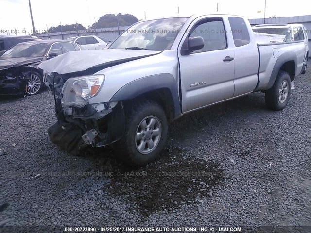 5TEUX42N96Z168502 - 2006 TOYOTA TACOMA ACCESS CAB SILVER photo 2