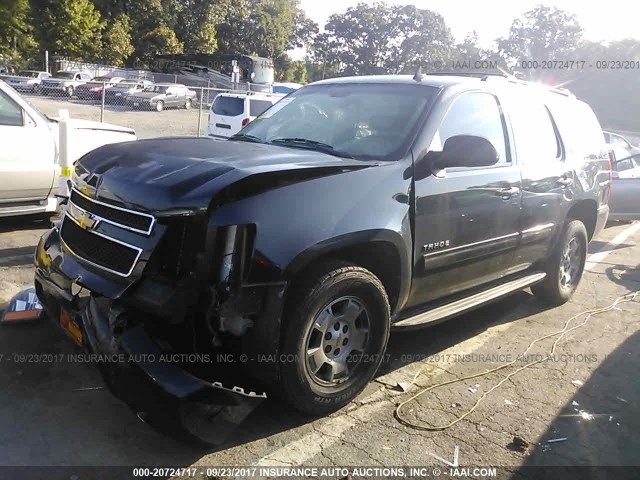 1GNSCBE05BR107281 - 2011 CHEVROLET TAHOE C1500 LT BLACK photo 2