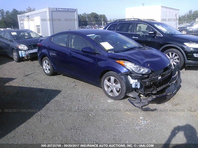 5NPDH4AE6DH392325 - 2013 HYUNDAI ELANTRA GLS/LIMITED BLUE photo 1