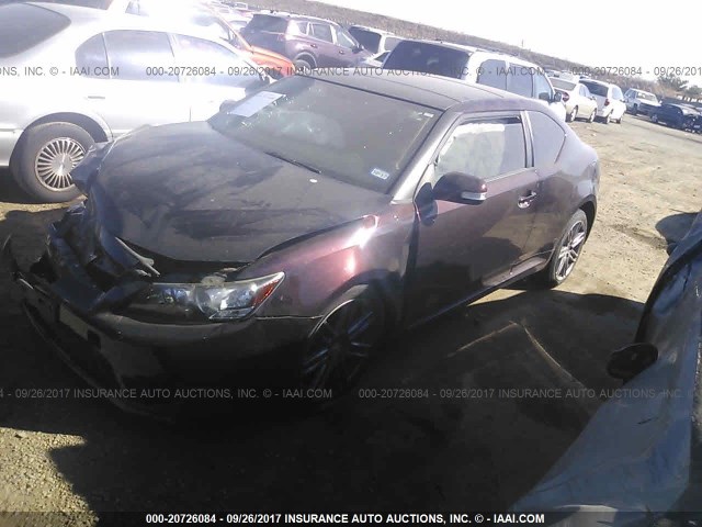 JTKJF5C79D3057531 - 2013 TOYOTA SCION TC 勃艮第红 照片 2