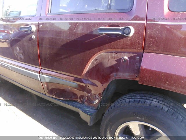 1J8GN28K48W143486 - 2008 JEEP LIBERTY SPORT MAROON photo 6