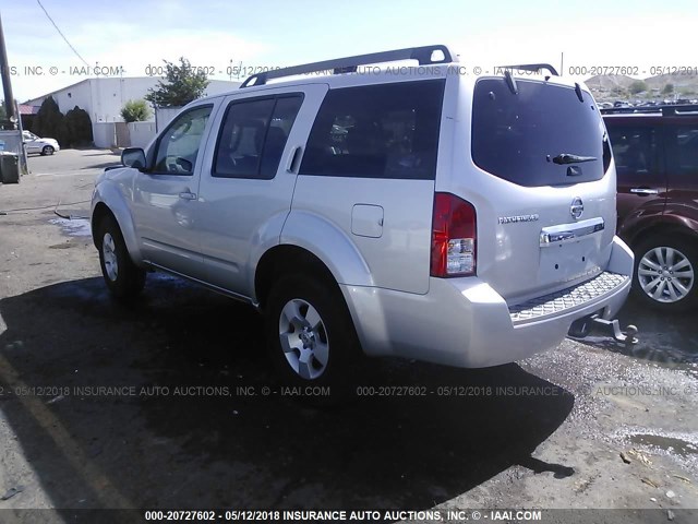 5N1AR1NB6BC604868 - 2011 NISSAN PATHFINDER S/LE/SE SILVER photo 3