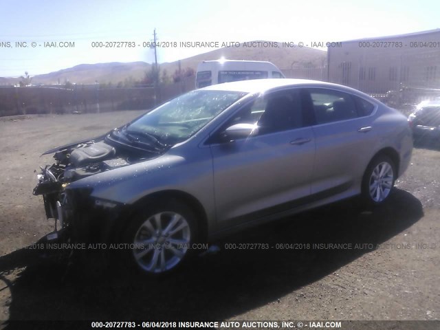 1C3CCCAB4FN747316 - 2015 CHRYSLER 200 LIMITED GRAY photo 2