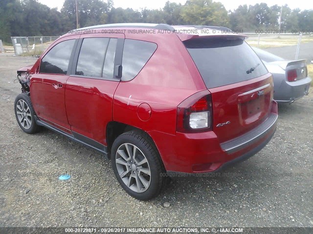 1C4NJDBB0GD746511 - 2016 JEEP COMPASS SPORT RED photo 3