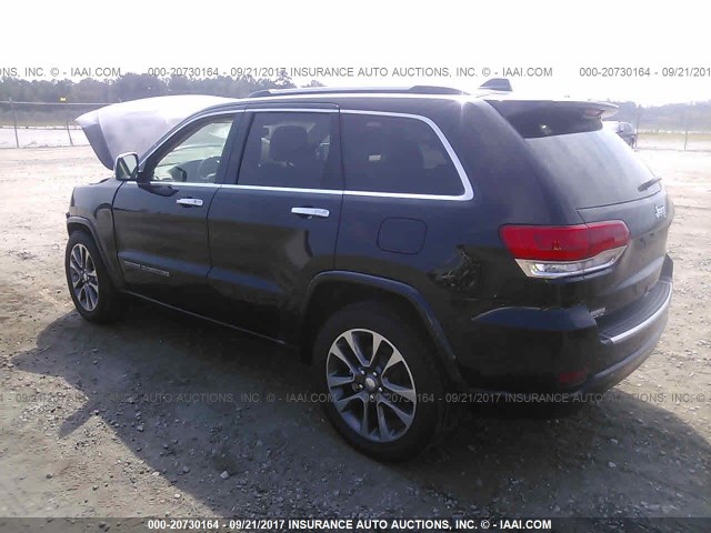 1C4RJECG0HC804593 - 2017 JEEP GRAND CHEROKEE OVERLAND BLACK photo 3