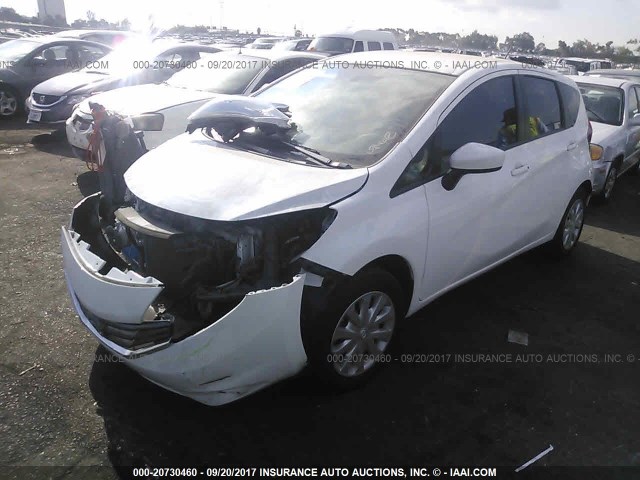 3N1CE2CP5FL414585 - 2015 NISSAN VERSA NOTE S/S PLUS/SV/SL/SR WHITE photo 2