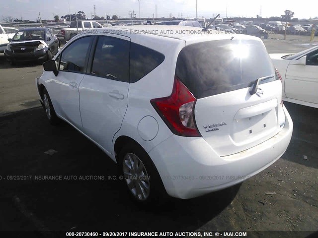 3N1CE2CP5FL414585 - 2015 NISSAN VERSA NOTE S/S PLUS/SV/SL/SR WHITE photo 3