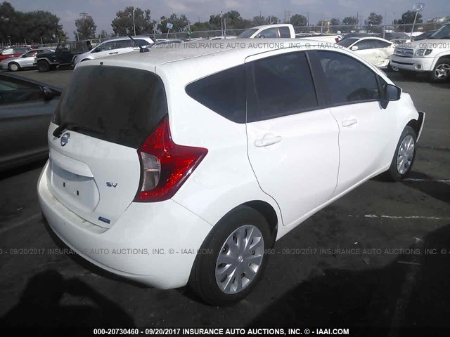 3N1CE2CP5FL414585 - 2015 NISSAN VERSA NOTE S/S PLUS/SV/SL/SR WHITE photo 4