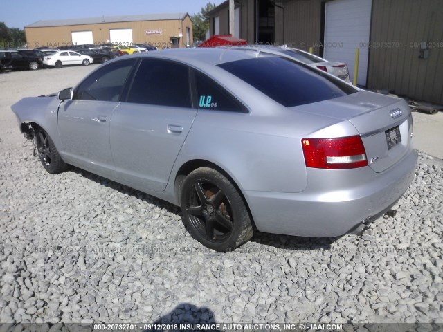 WAUDH74F26N161198 - 2006 AUDI A6 3.2 QUATTRO SILVER photo 3