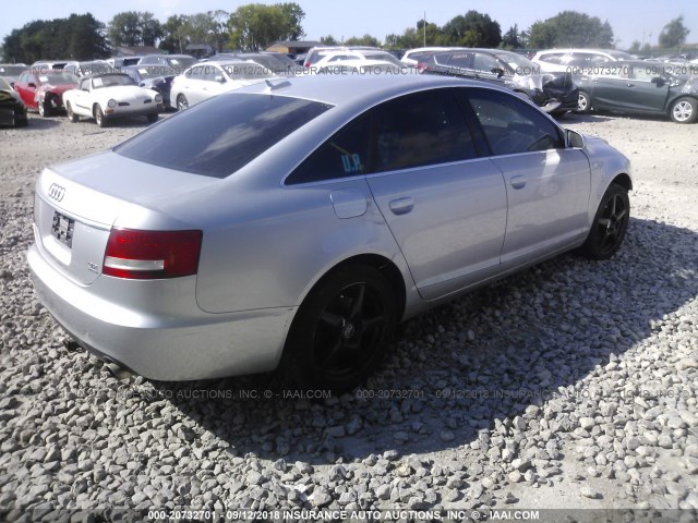 WAUDH74F26N161198 - 2006 AUDI A6 3.2 QUATTRO SILVER photo 4