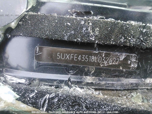 5UXFE43518L032622 - 2008 BMW X5 3.0I BLACK photo 9