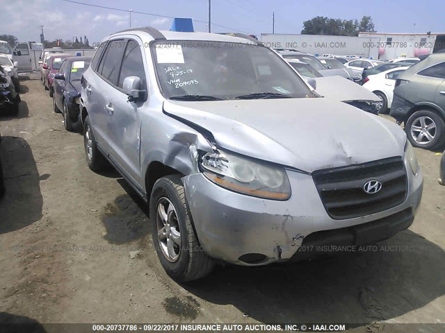 5NMSG13D78H209093 - 2008 HYUNDAI SANTA FE GLS SILVER photo 1