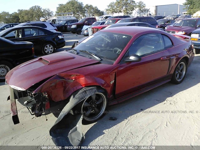 1FAFP42X31F112979 - 2001 FORD MUSTANG GT RED photo 2