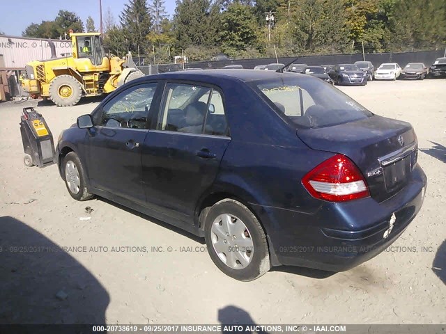 3N1BC11E27L456081 - 2007 NISSAN VERSA S/SL Dark Blue photo 3