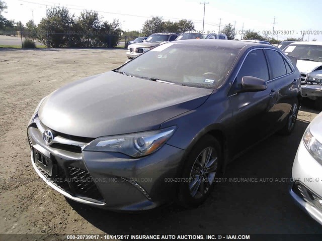 4T1BF1FK0HU426681 - 2017 TOYOTA CAMRY LE/XLE/SE/XSE GRAY photo 2