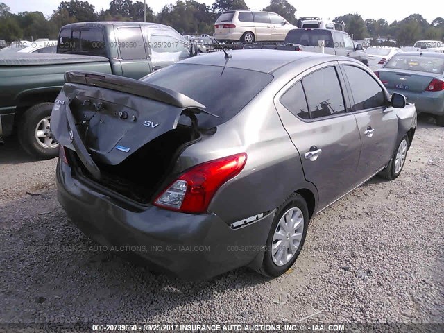 3N1CN7AP4EK465239 - 2014 NISSAN VERSA S/S PLUS/SV/SL GRAY photo 4