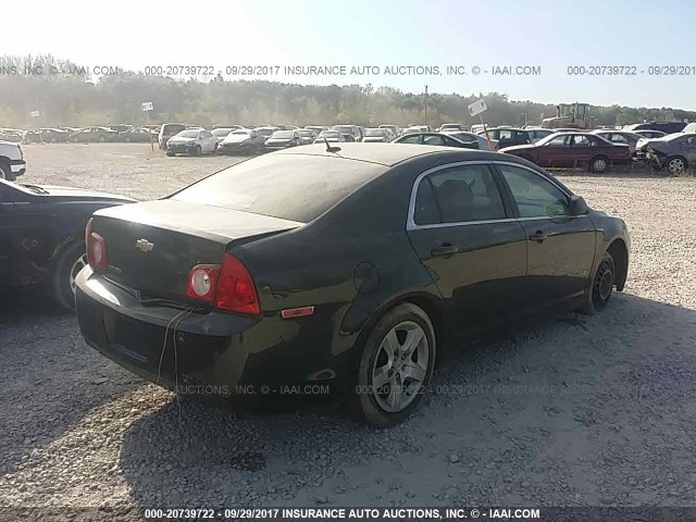 1G1ZB5E12BF222354 - 2011 CHEVROLET MALIBU LS BLACK photo 4