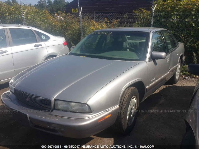 2G4WB52K1T1522088 - 1996 BUICK REGAL CUSTOM GRAY photo 2