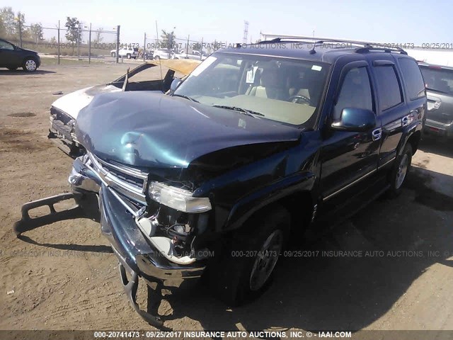 1GNEK13T05J176325 - 2005 CHEVROLET TAHOE K1500 BLUE photo 2