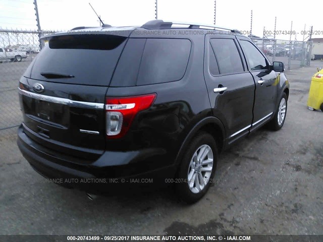 1FM5K7D84EGC22561 - 2014 FORD EXPLORER XLT BLACK photo 4