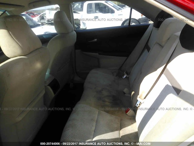 4T1BF1FK7CU591491 - 2012 TOYOTA CAMRY SE/LE/XLE Красный фото 8