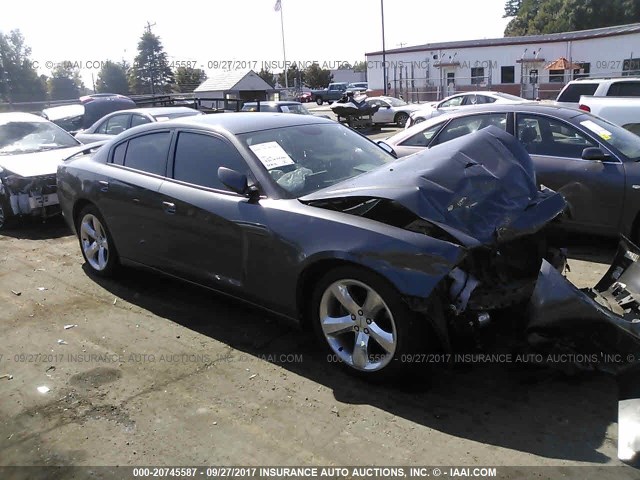 2C3CDXHG7DH655533 - 2013 DODGE CHARGER SXT GRAY photo 1