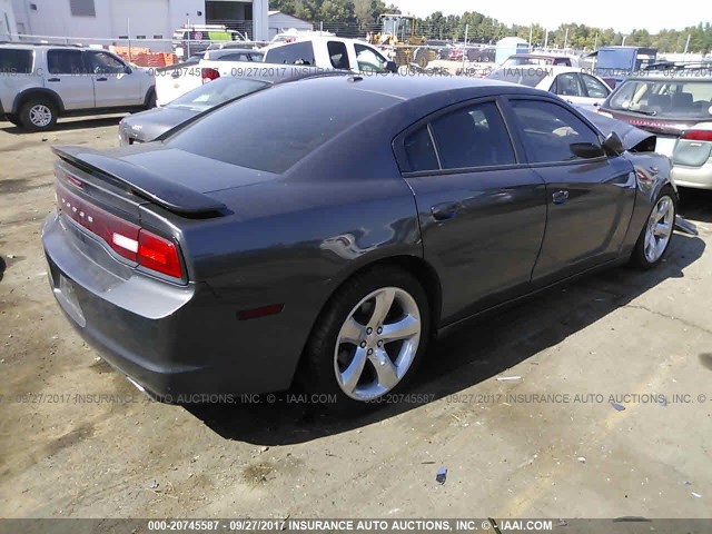 2C3CDXHG7DH655533 - 2013 DODGE CHARGER SXT GRAY photo 4