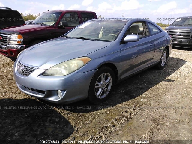 4T1CE38P96U751371 - 2006 TOYOTA CAMRY SOLARA SE/SLE BLUE photo 2