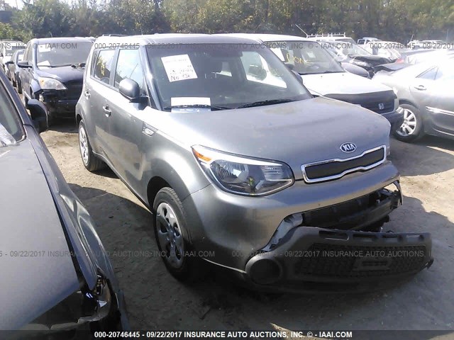 KNDJN2A27E7001596 - 2014 KIA SOUL GRAY photo 1