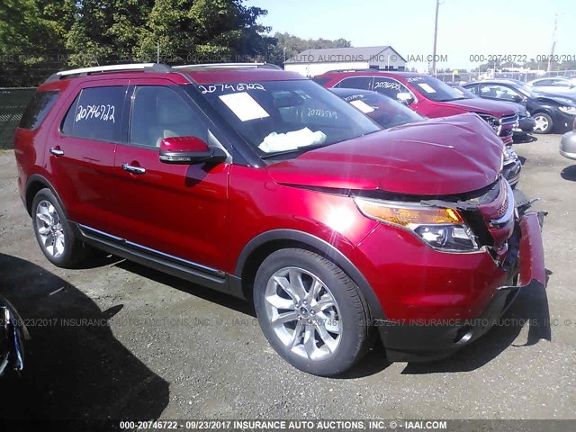 1FMHK7F86BGA46196 - 2011 FORD EXPLORER LIMITED RED photo 1