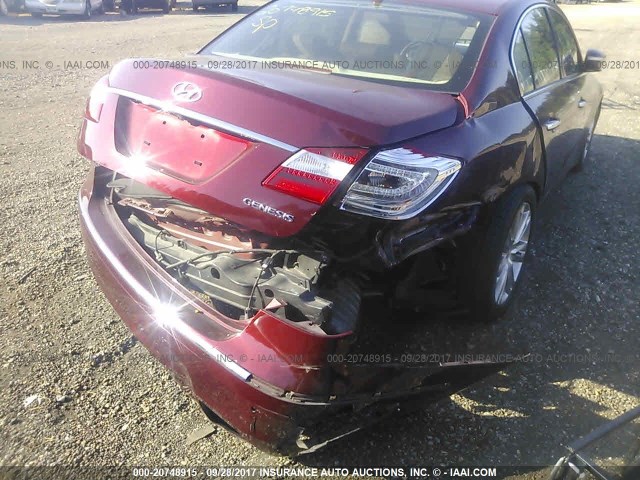 KMHGC4DD5CU165223 - 2012 HYUNDAI GENESIS 3.8L BURGUNDY photo 6