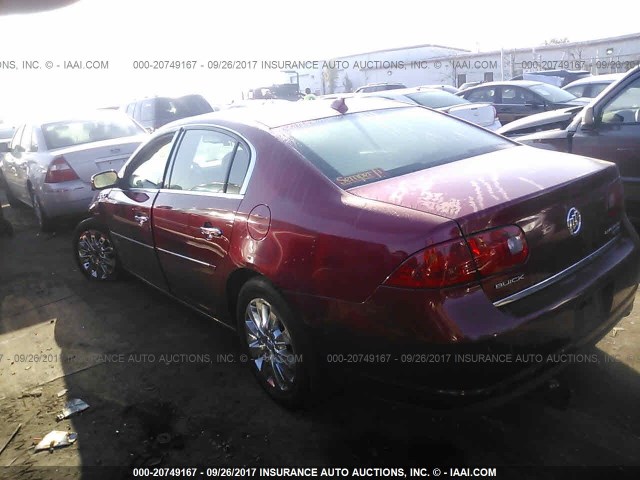 1G4HD57189U142455 - 2009 BUICK LUCERNE CXL MAROON photo 3