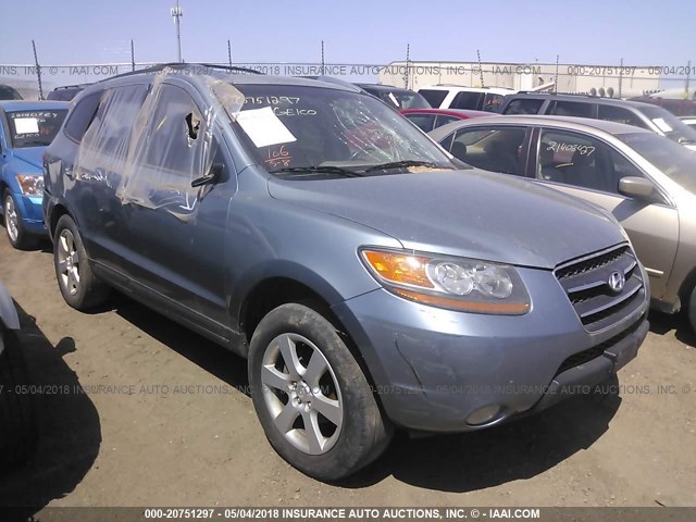 5NMSH13E69H332665 - 2009 HYUNDAI SANTA FE SE/LIMITED BLUE photo 1