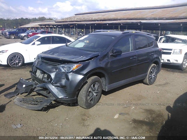 2T3ZFREV0GW246745 - 2016 TOYOTA RAV4 LE GRAY photo 2