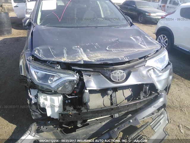 2T3ZFREV0GW246745 - 2016 TOYOTA RAV4 LE GRAY photo 6