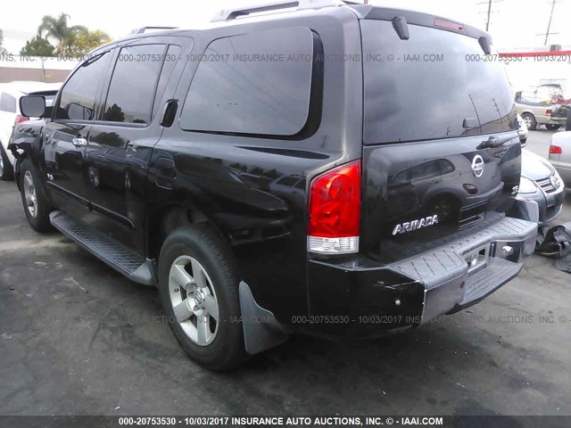 5N1AA08A96N733802 - 2006 NISSAN ARMADA SE/LE BLACK photo 3