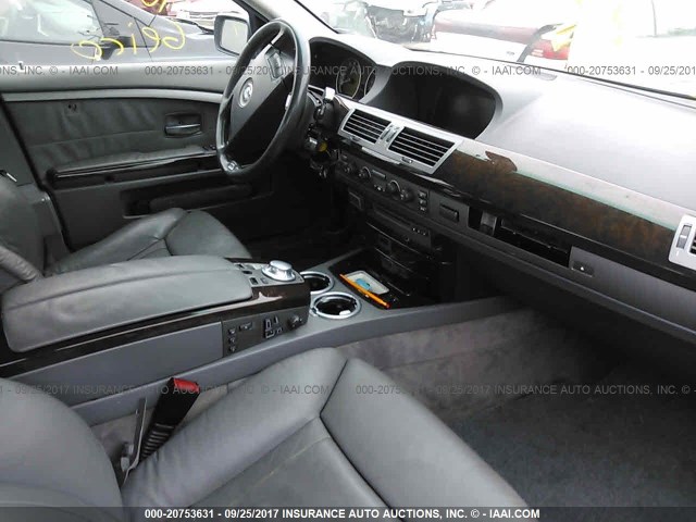 WBAGN63505DS56064 - 2005 BMW 745 LI SILVER photo 5