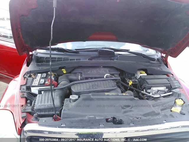 1D4HB58D64F214952 - 2004 DODGE DURANGO LIMITED RED photo 10