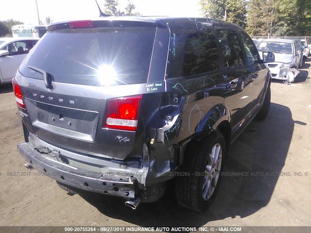 3C4PDDEG2ET154350 - 2014 DODGE JOURNEY R/T Dark Brown photo 4