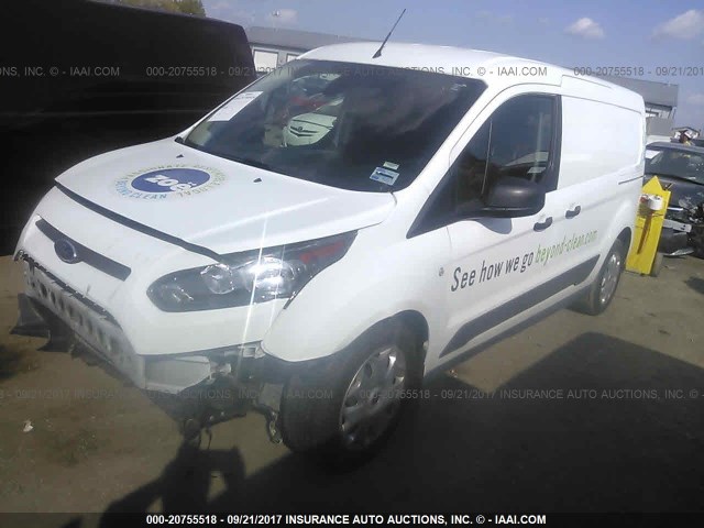 NM0LS7F74F1223520 - 2015 FORD TRANSIT CONNECT XLT WHITE photo 2