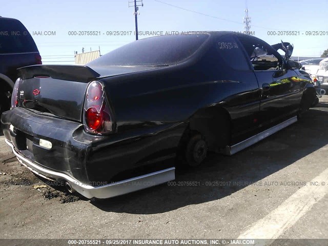 2G1WX15K719329154 - 2001 CHEVROLET MONTE CARLO SS შავი ფოტო 4