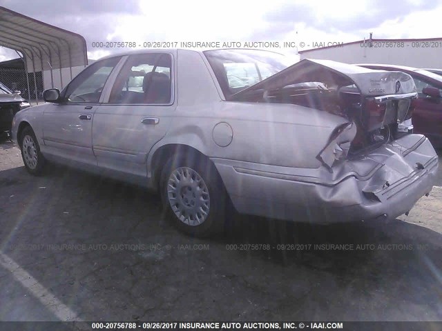 2MEFM74W23X674273 - 2003 MERCURY GRAND MARQUIS GS SILVER photo 3