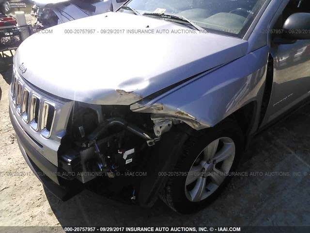 1C4NJCBA3GD567879 - 2016 JEEP COMPASS SPORT SILVER photo 6