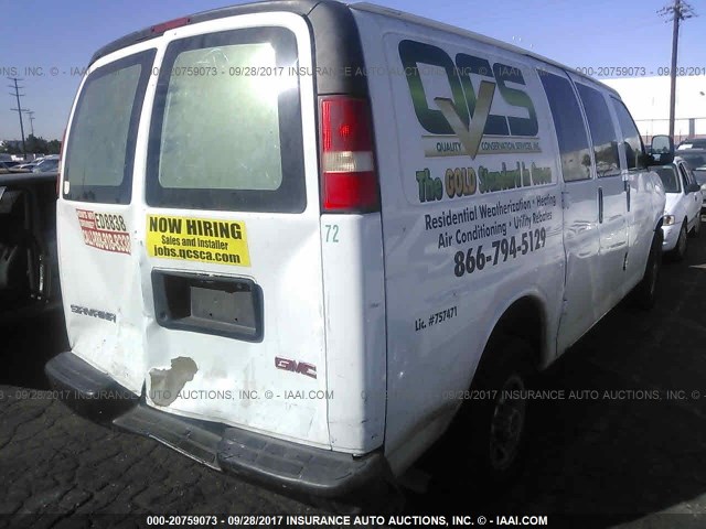 1GTGG25C691131921 - 2009 GMC SAVANA G2500 WHITE photo 4