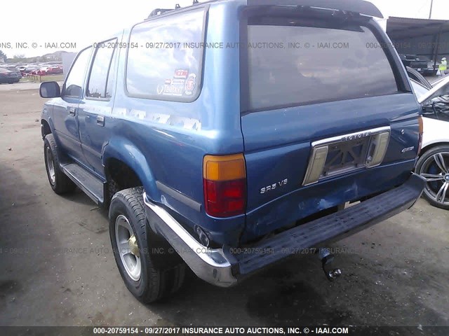 JT3VN29VXM0008313 - 1991 TOYOTA 4RUNNER VN29 SR5 BLUE photo 3