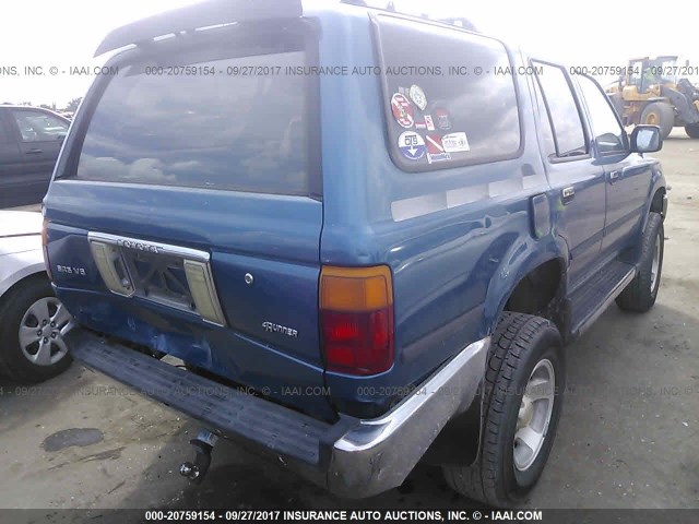 JT3VN29VXM0008313 - 1991 TOYOTA 4RUNNER VN29 SR5 BLUE photo 4