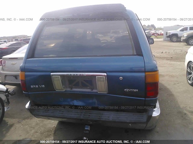 JT3VN29VXM0008313 - 1991 TOYOTA 4RUNNER VN29 SR5 BLUE photo 6