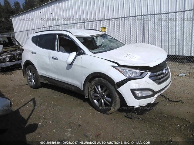 5XYZU3LA3DG025735 - 2013 HYUNDAI SANTA FE SPORT  WHITE photo 1