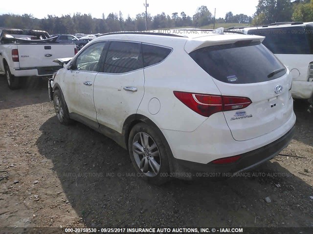 5XYZU3LA3DG025735 - 2013 HYUNDAI SANTA FE SPORT  WHITE photo 3