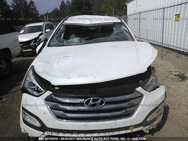 5XYZU3LA3DG025735 - 2013 HYUNDAI SANTA FE SPORT  WHITE photo 6